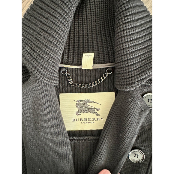 Women's Burberry Knit Jacket Size L Black - Picture 3 of 13